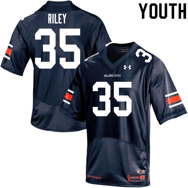 Youth Auburn Tigers #35 Cam Riley Navy 2020 College Stitched Football Jersey